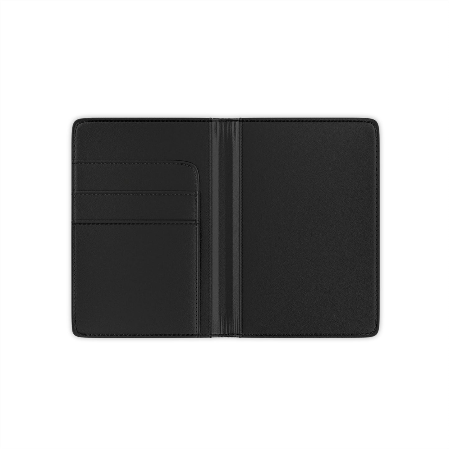 Real Logo with Line Art  - Passport Cover Faux Leather RFID Blocking