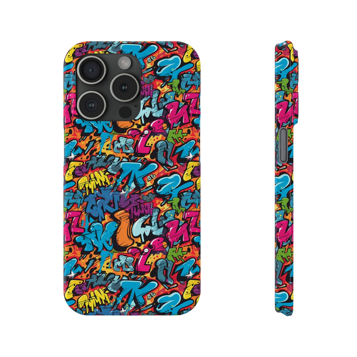 3D Street Art Graffiti Design Iphone 15-12 Slim Phone Case