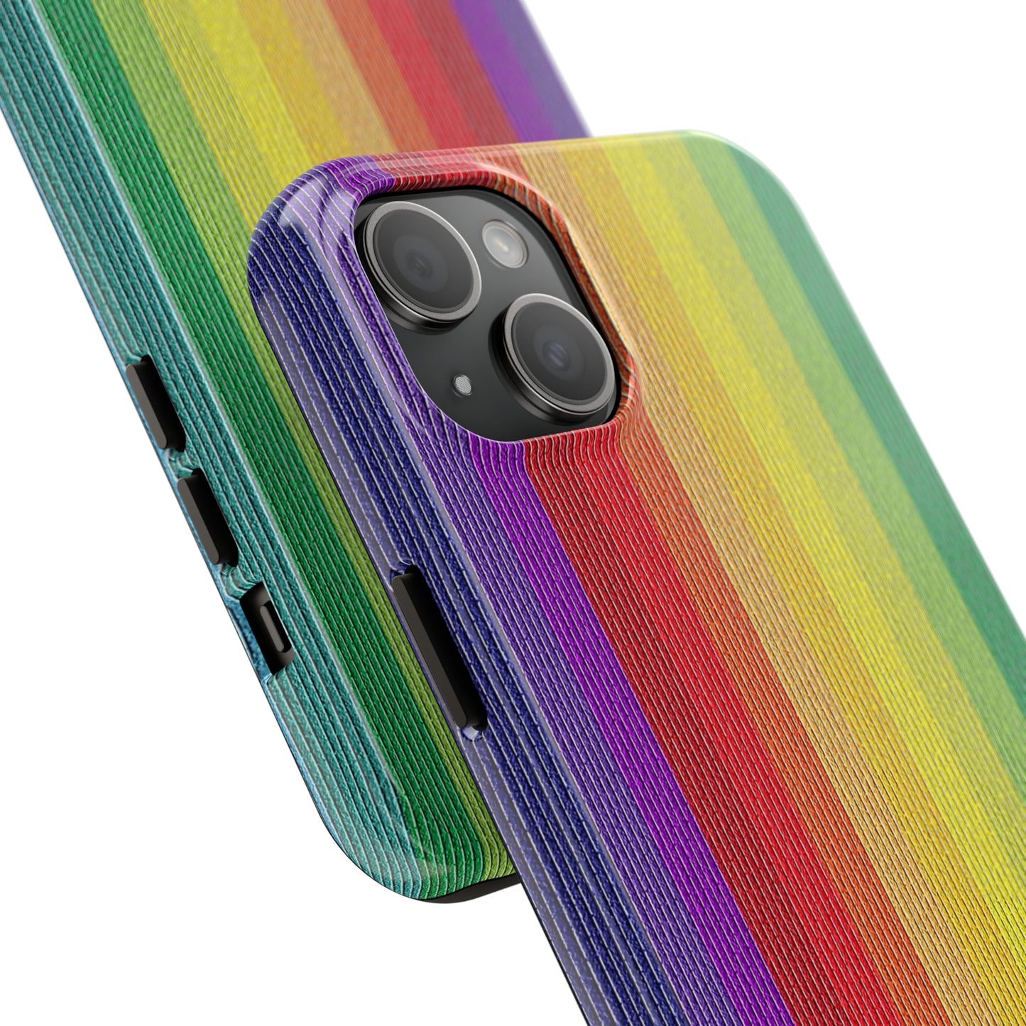 Rainbow Stripe Design Iphone Tough Phone Case