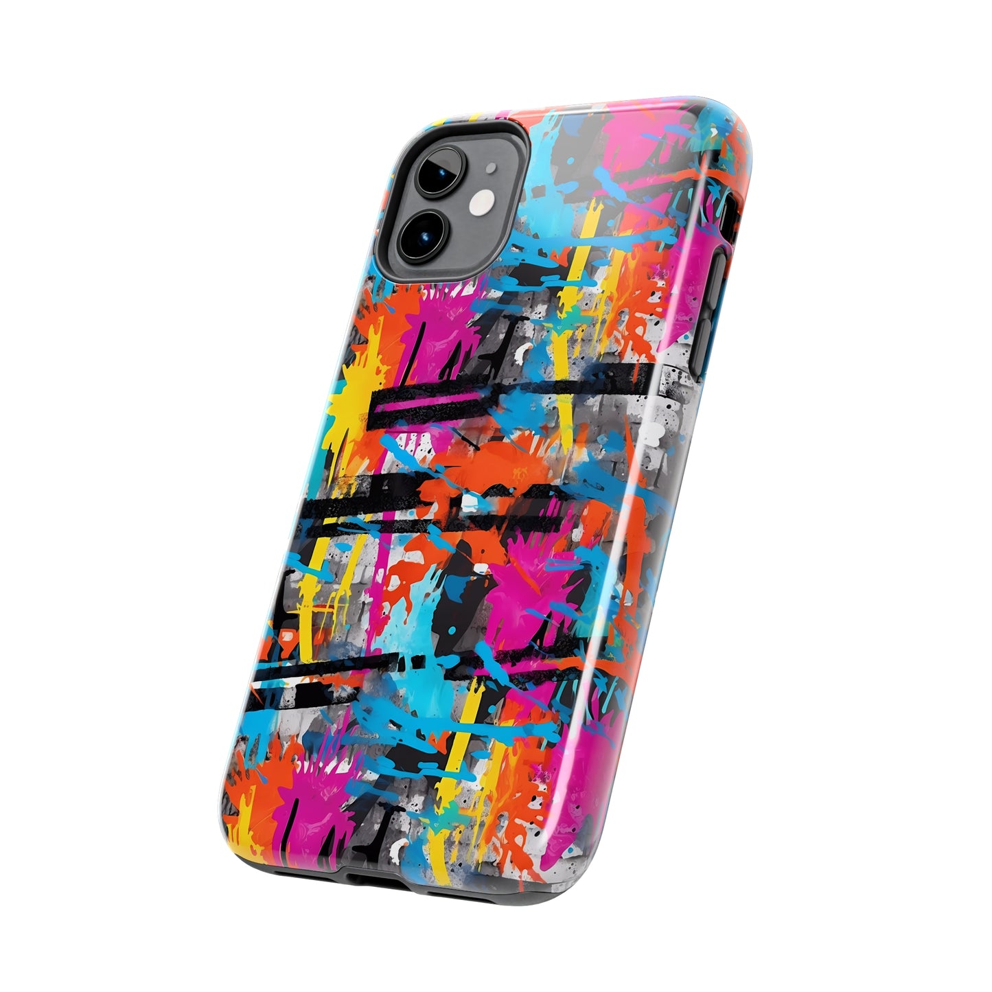 Rainbow Color Abstract Graffiti Design Iphone Tough Phone Case