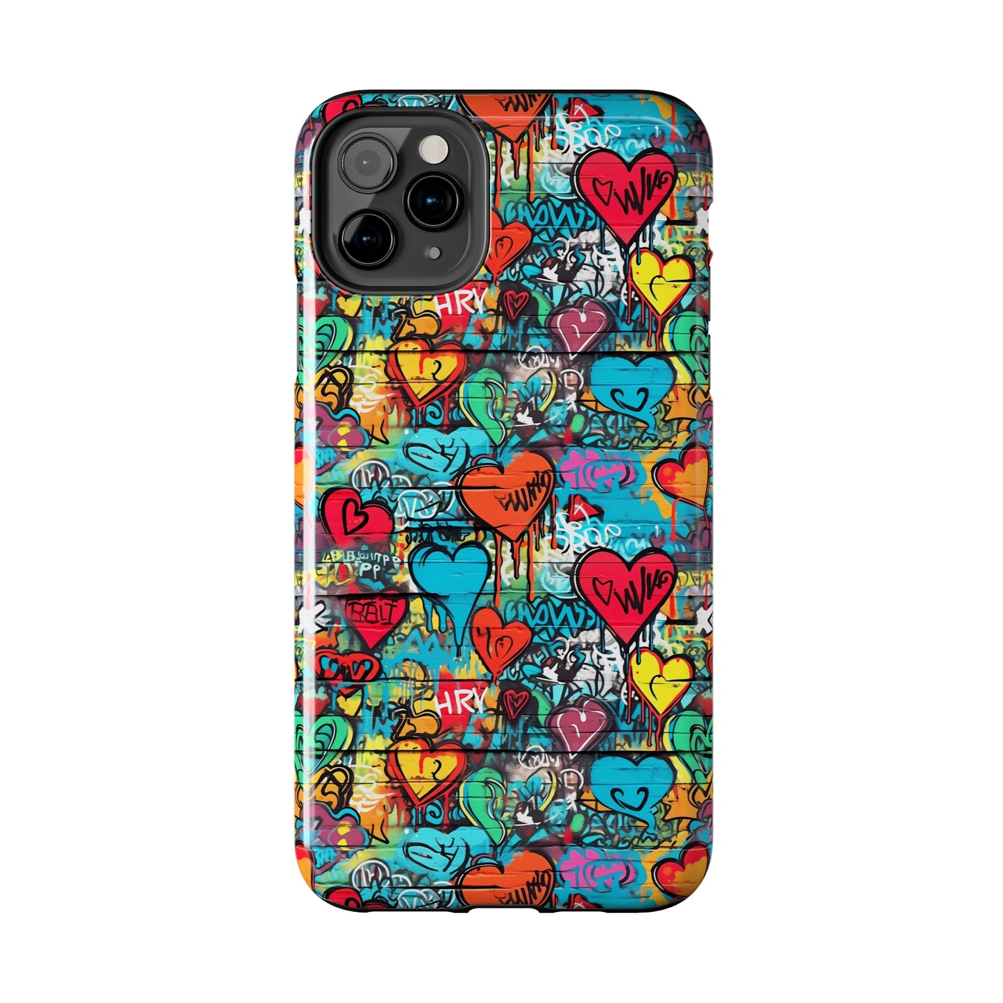 Street Art Graffiti Hearts Design Iphone Tough Phone Case