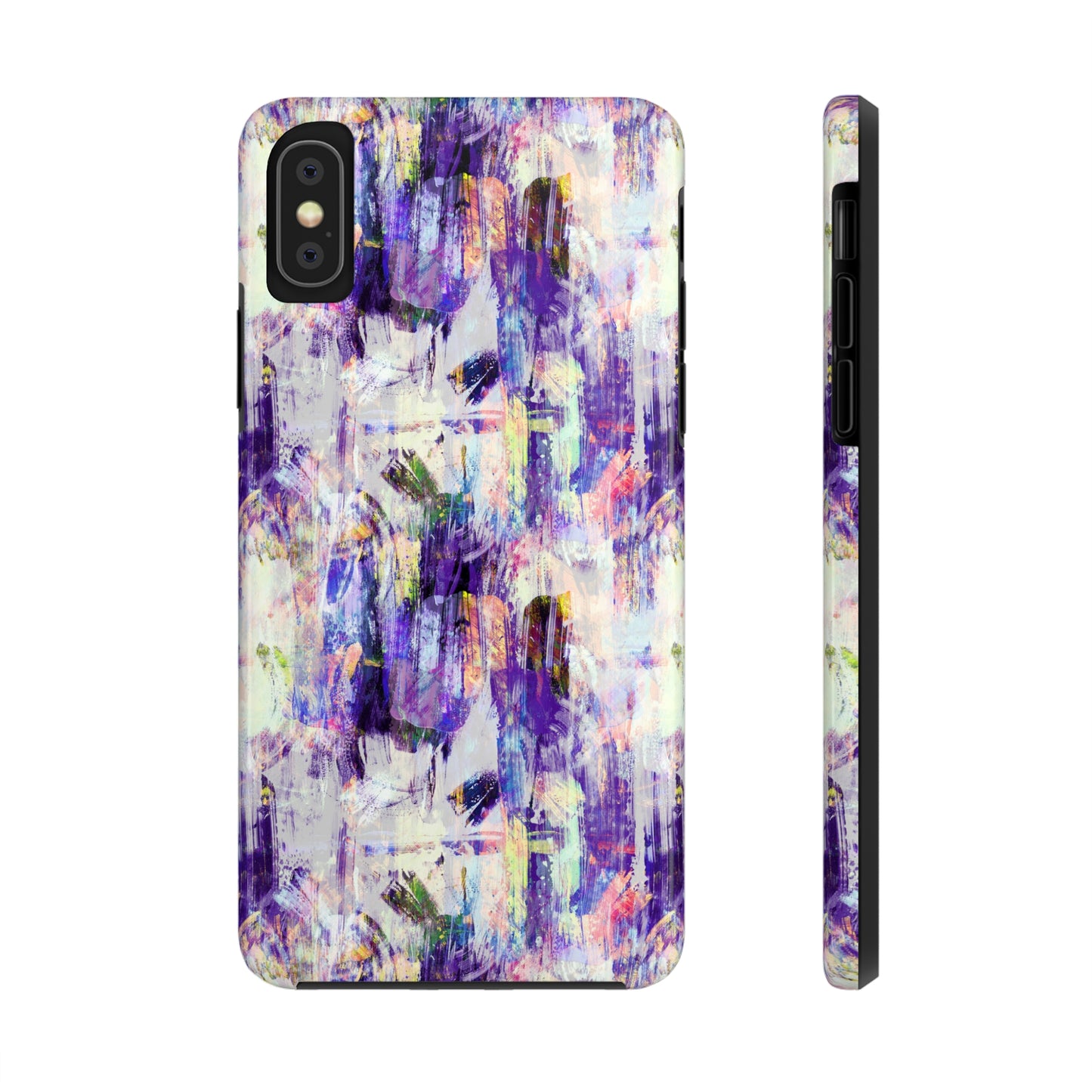 Purple Spring Painted Abstract Iphone Tough Phone Case