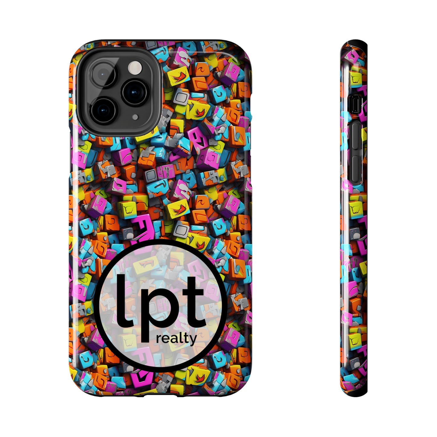 LPT Realty Logo -  3D Abstract Colorful Block Design Iphone Tough Phone Case