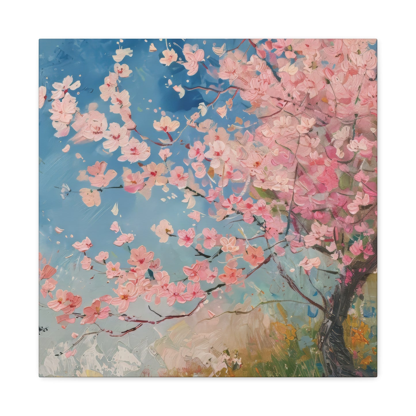 Cherry Blossoms in the Morning Sunrise Print on Canvas Gallery Wraps  - 5 Sizes