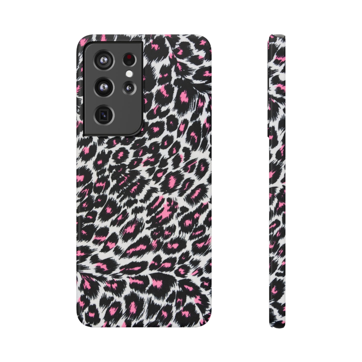 Fierce Femininity Pink and Black Leopard Print Samsung Slim Cases