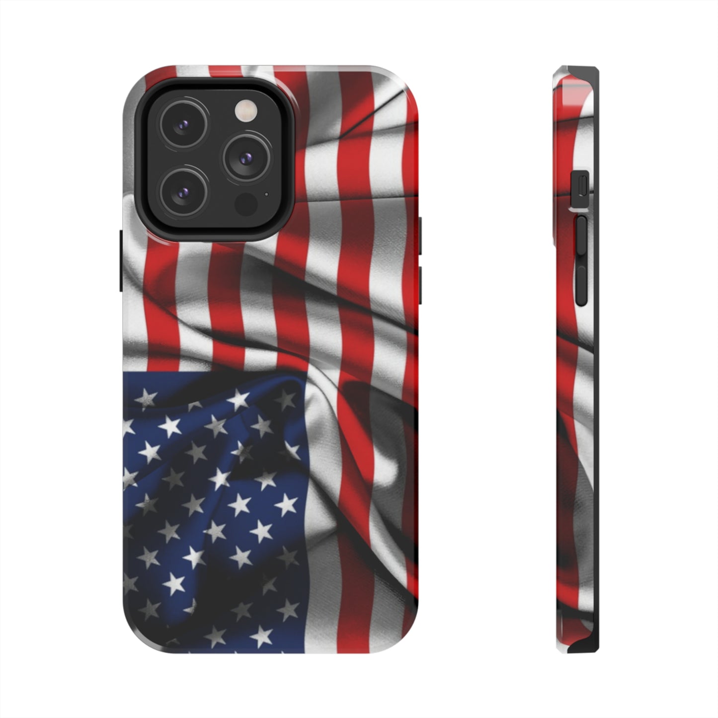 Proudly Unfurling: The American Flag Waves in Patriotic Splendor Iphone Tough Phone Case