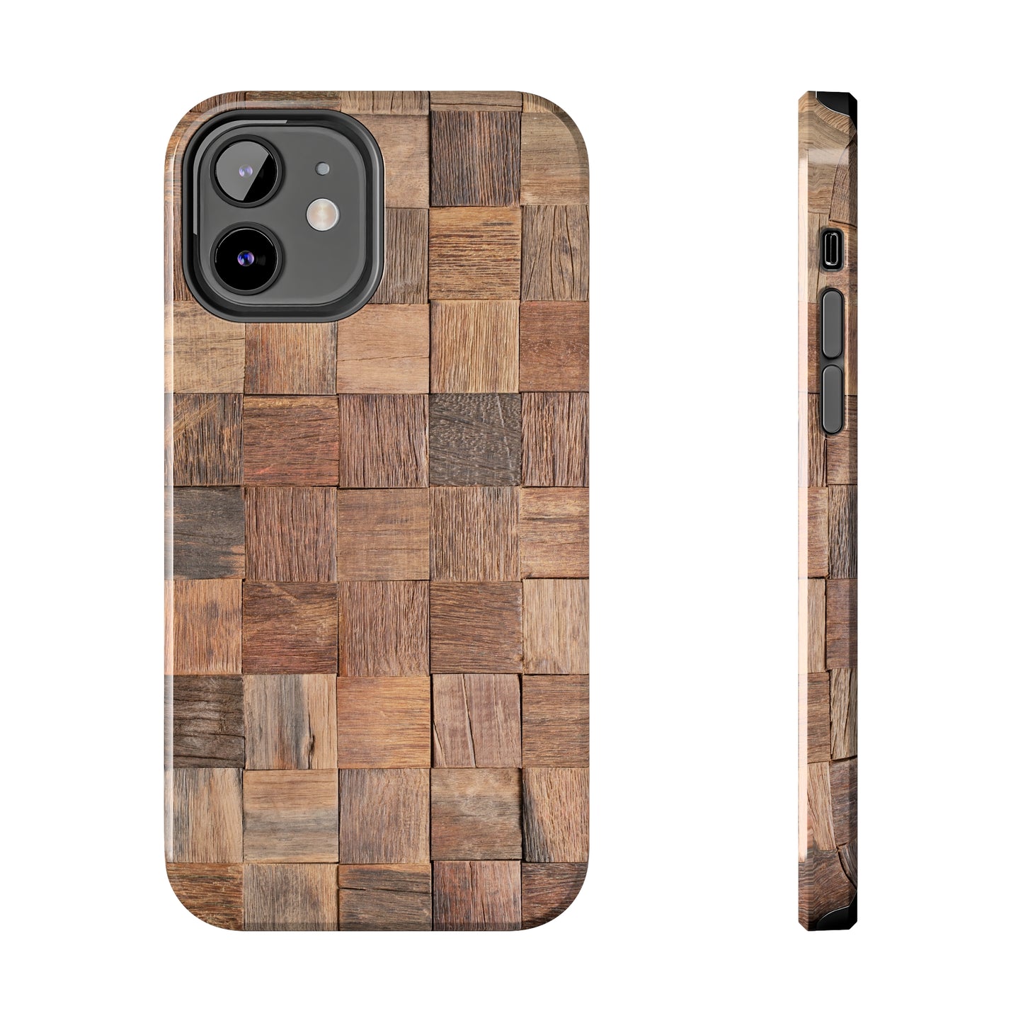 Organic Elegance Natural Woven Wood Design Design Iphone Tough Phone Case