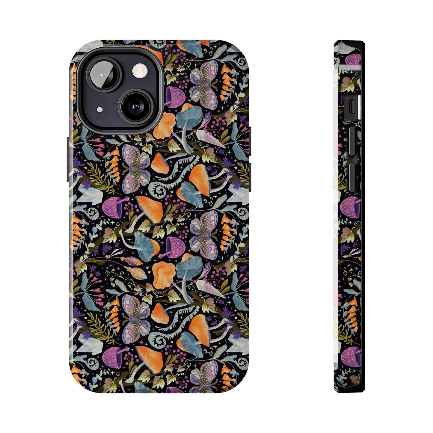 Whimsical Witches' Haven Mystical Garden of Mushrooms and Butterflies Iphone Tough Phone Case