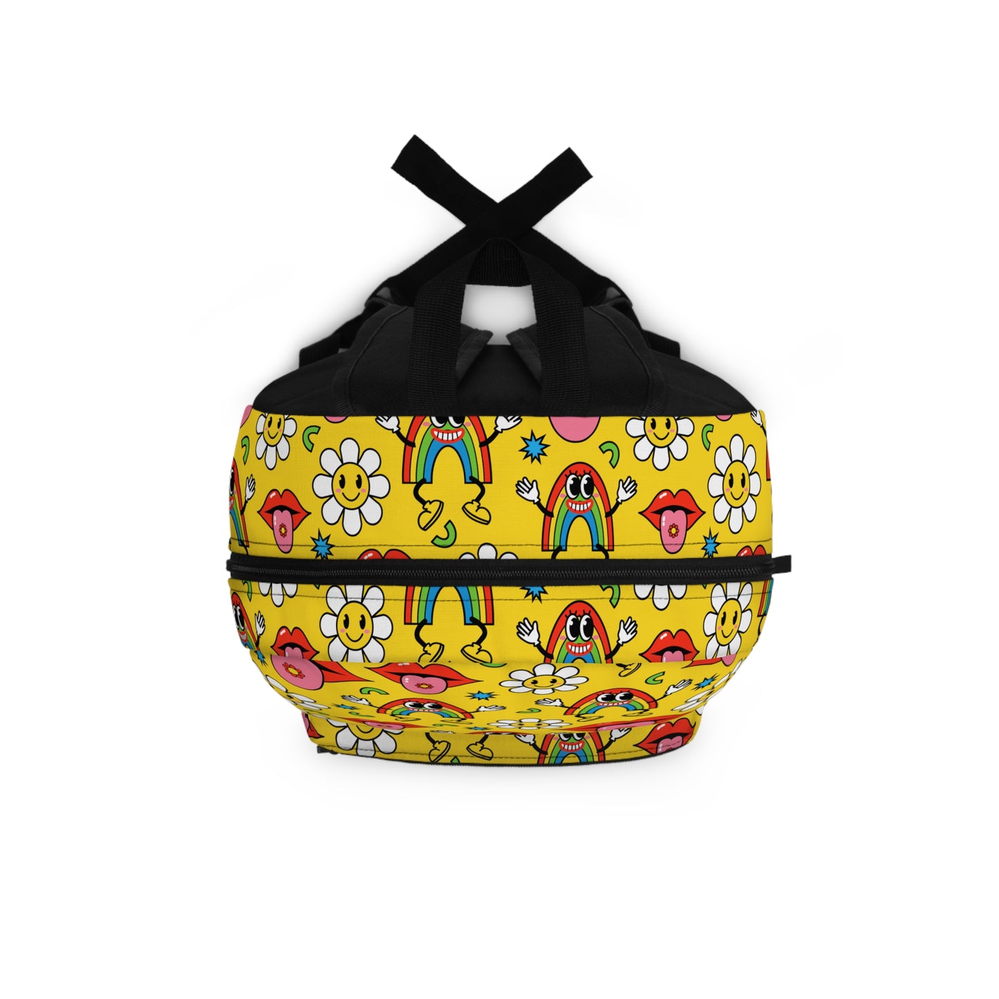 Groovy Nostalgia: Retro Rainbows, Lips, and Daisies Lightweight Backpack