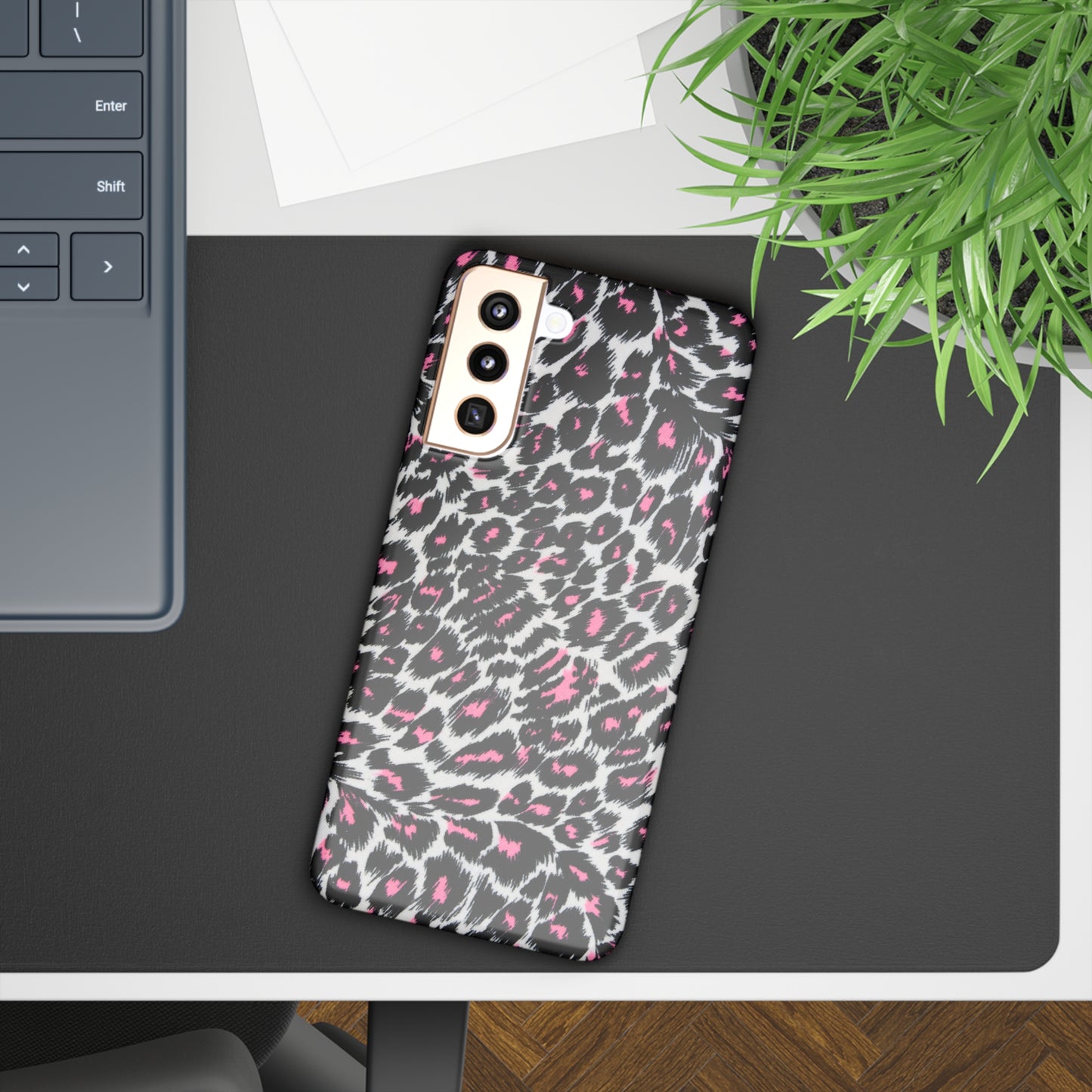 Fierce Femininity Pink and Black Leopard Print Samsung Slim Cases