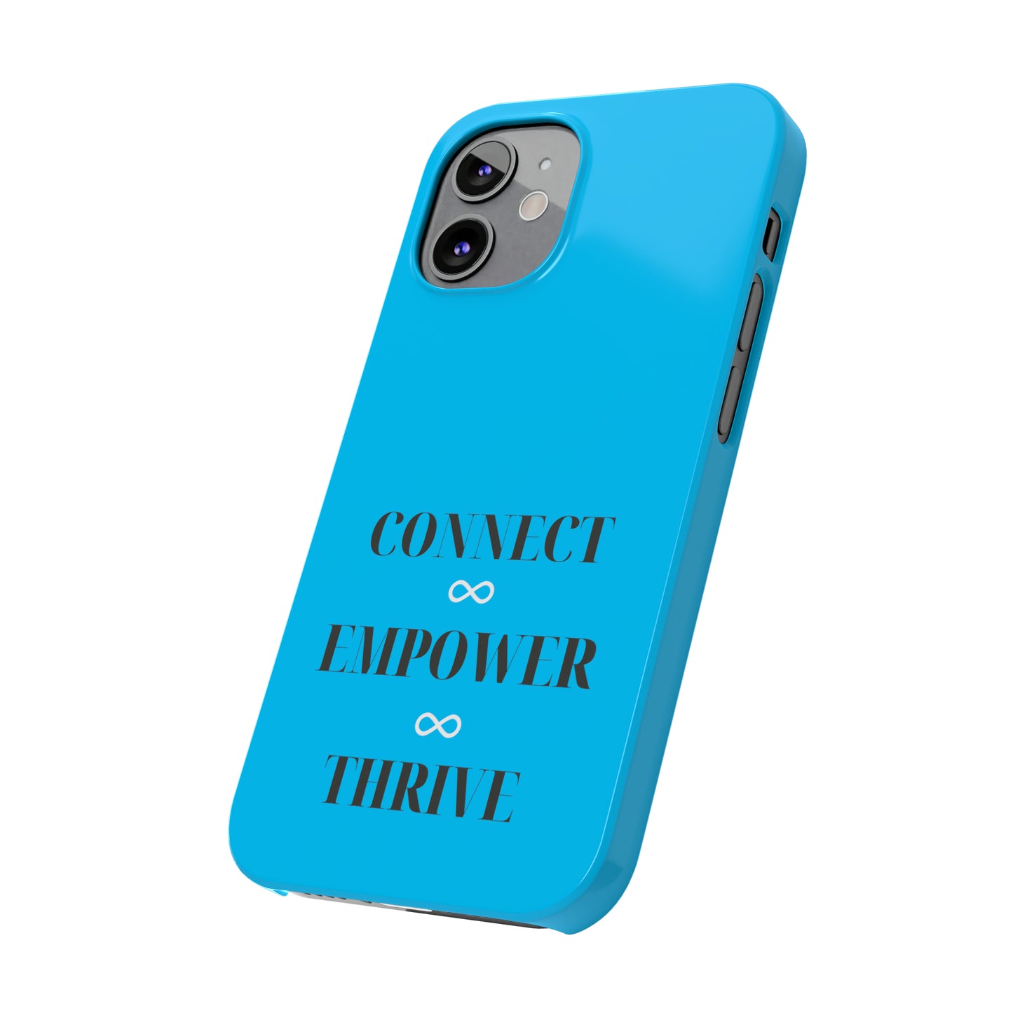 Blue with Connect Empower Thrive Iphone 15-12 Slim Phone Case