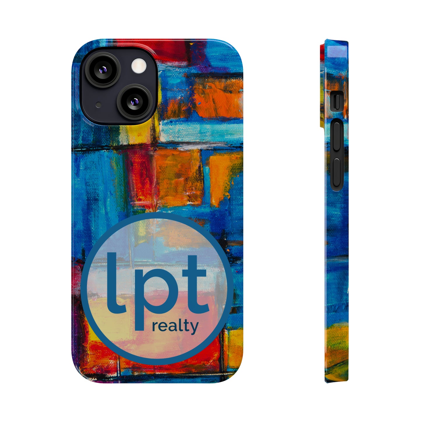 LPT Realty Logo -  Rainbow Abstract Painting Iphone 15-12 Slim Phone Case