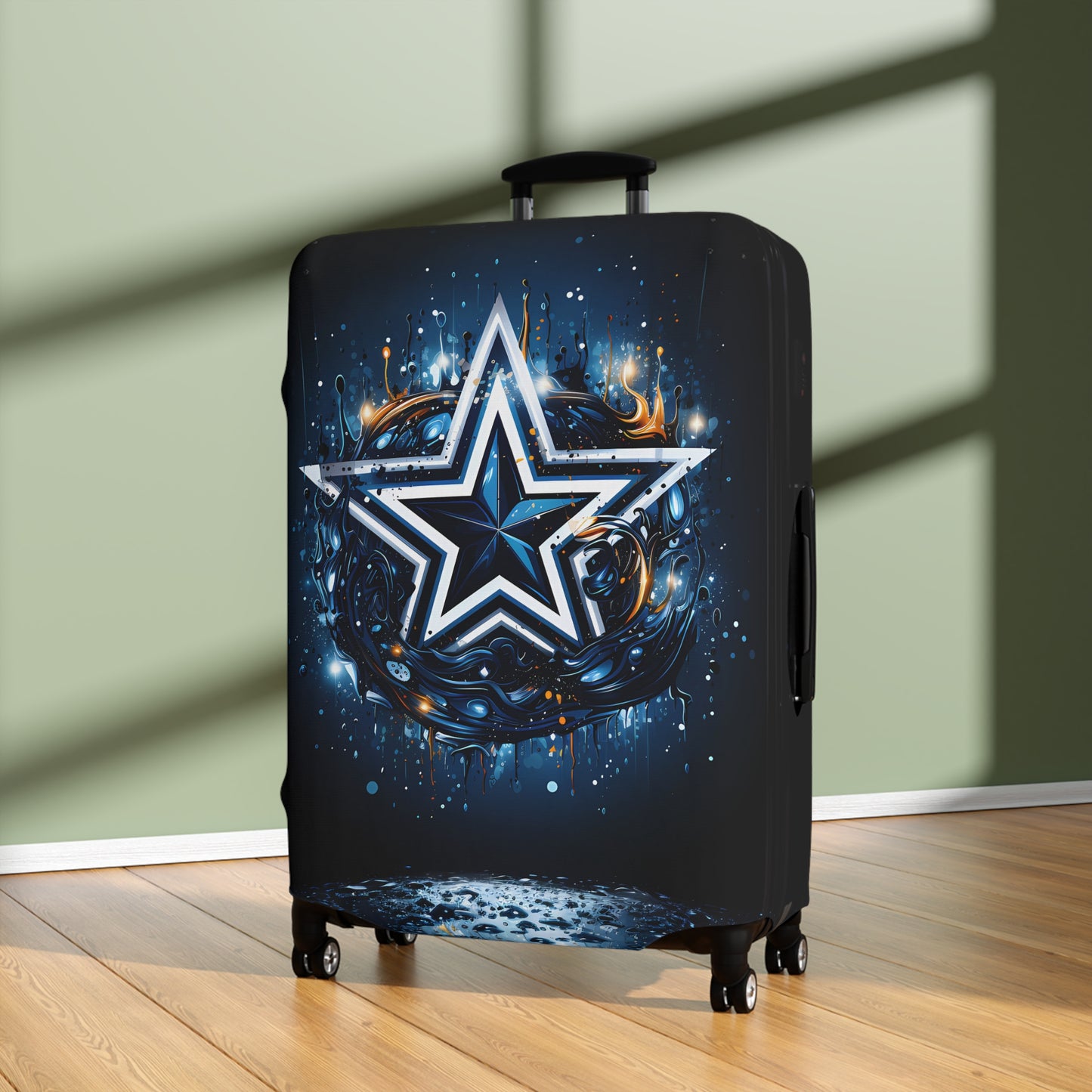 Dallas Cowboys Themed Design with Large Star  - Luggage Protector and Cover 3 Sizes