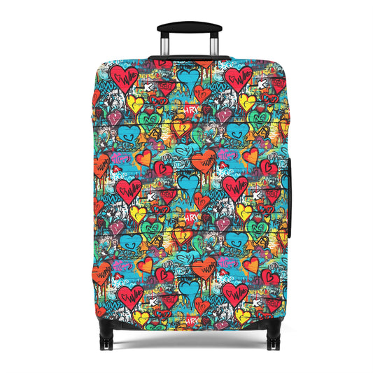 Street Art Graffiti Hearts Design  - Luggage Protector and Cover 3 Sizes