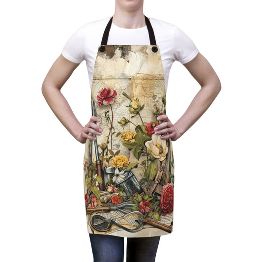 Green Thumb Essentials: Gardener's Tools and Planting Flowers Kitchen Chef Apron