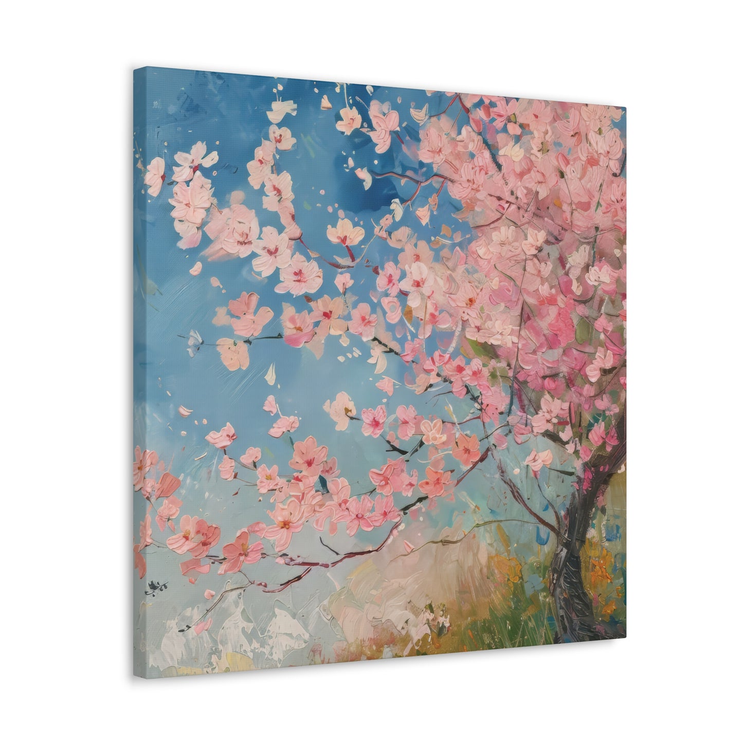 Cherry Blossoms in the Morning Sunrise Print on Canvas Gallery Wraps  - 5 Sizes