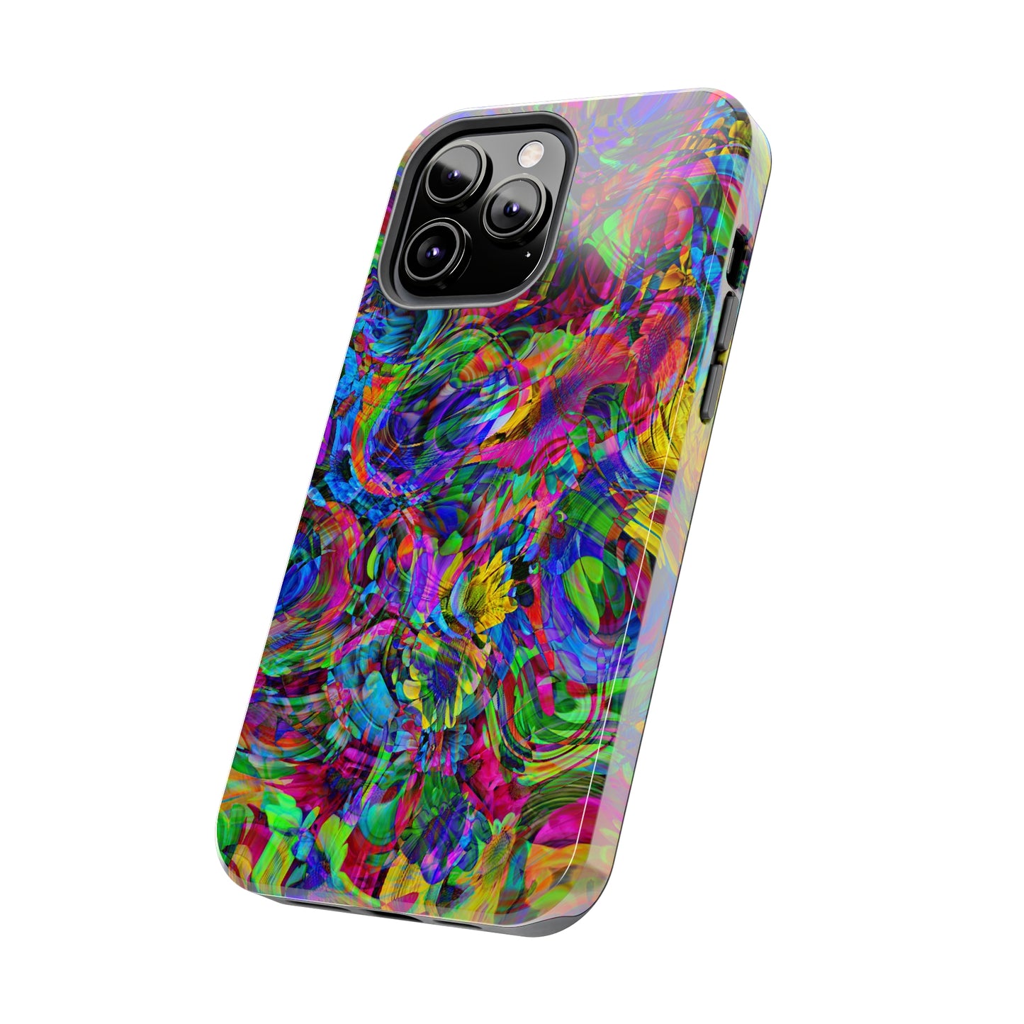 Rainbow Swirls Design Iphone Tough Phone Case