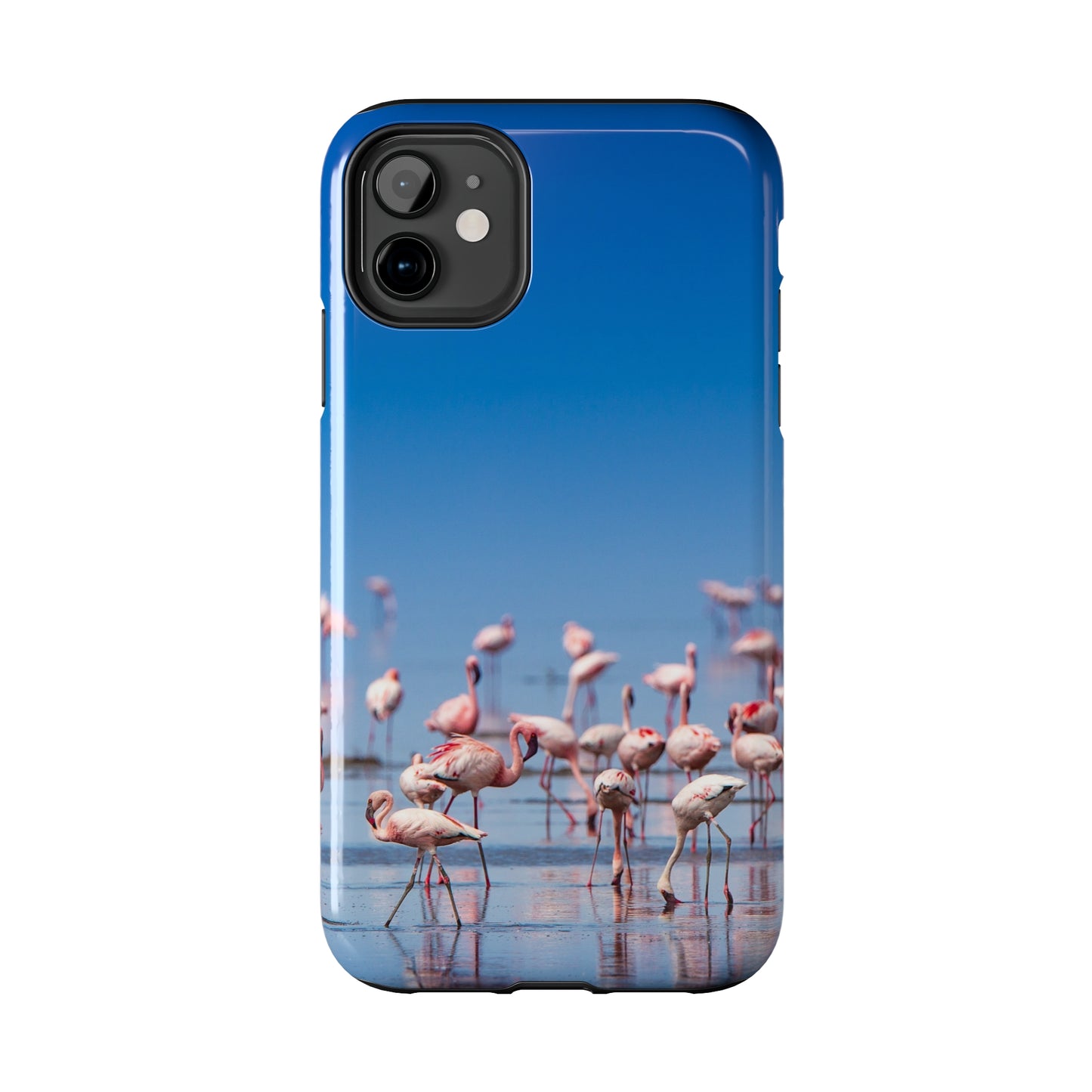 Flamingos on the Beach Iphone Tough Phone Case