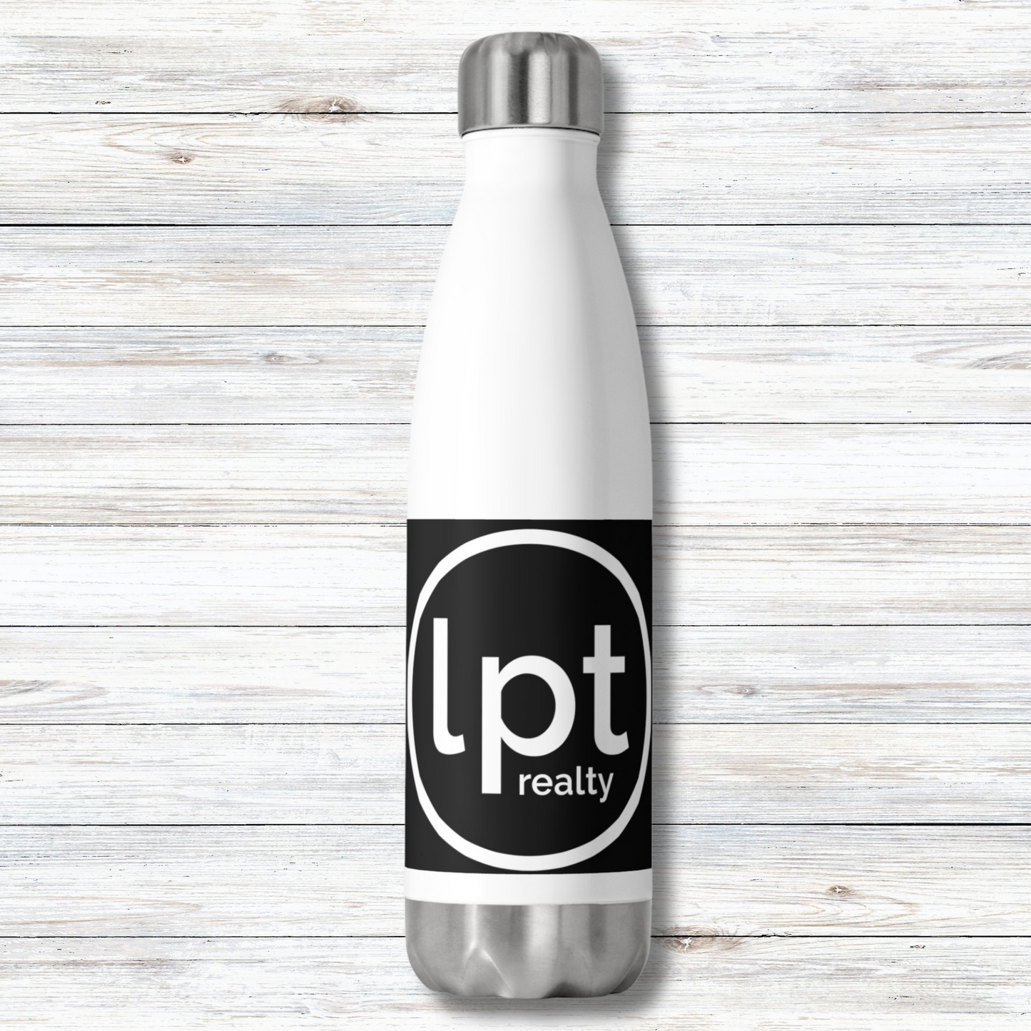 LPT Realty Logo on Black 20 oz Insulated Stainless Steel Water Bottle