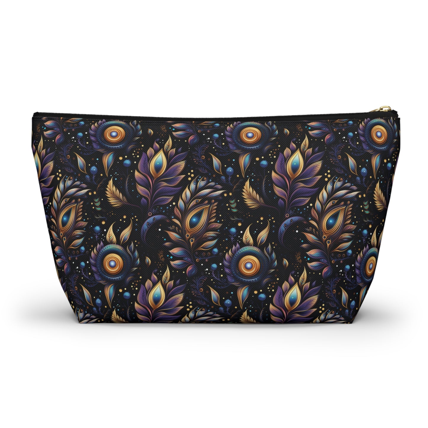 Mystical Enchanted Leaves and Celestial Stars - Makeup & Accessory Bag 2 Sizes