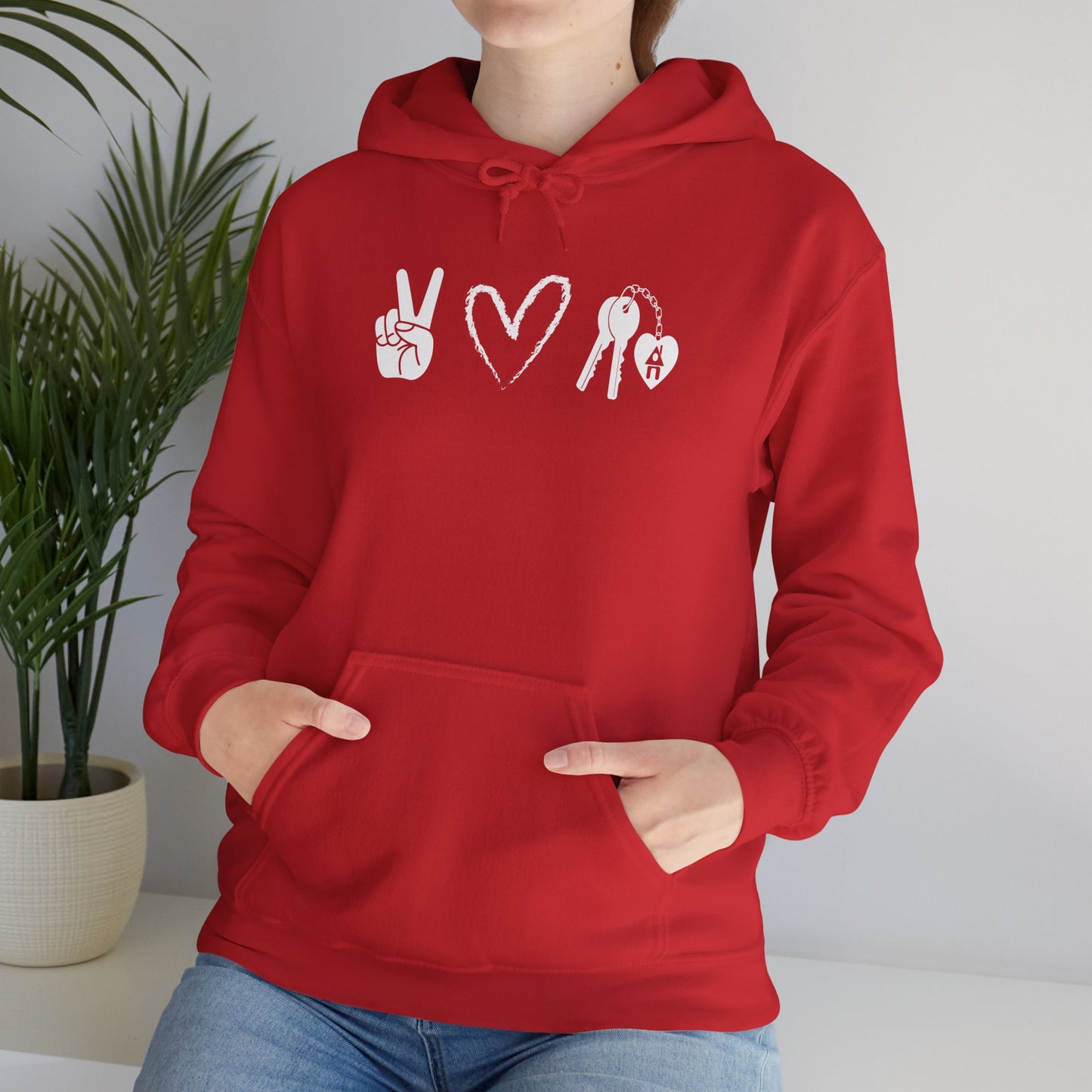 Peace, Love and Real Estate - Hooded Sweatshirt Unisex S-5XL