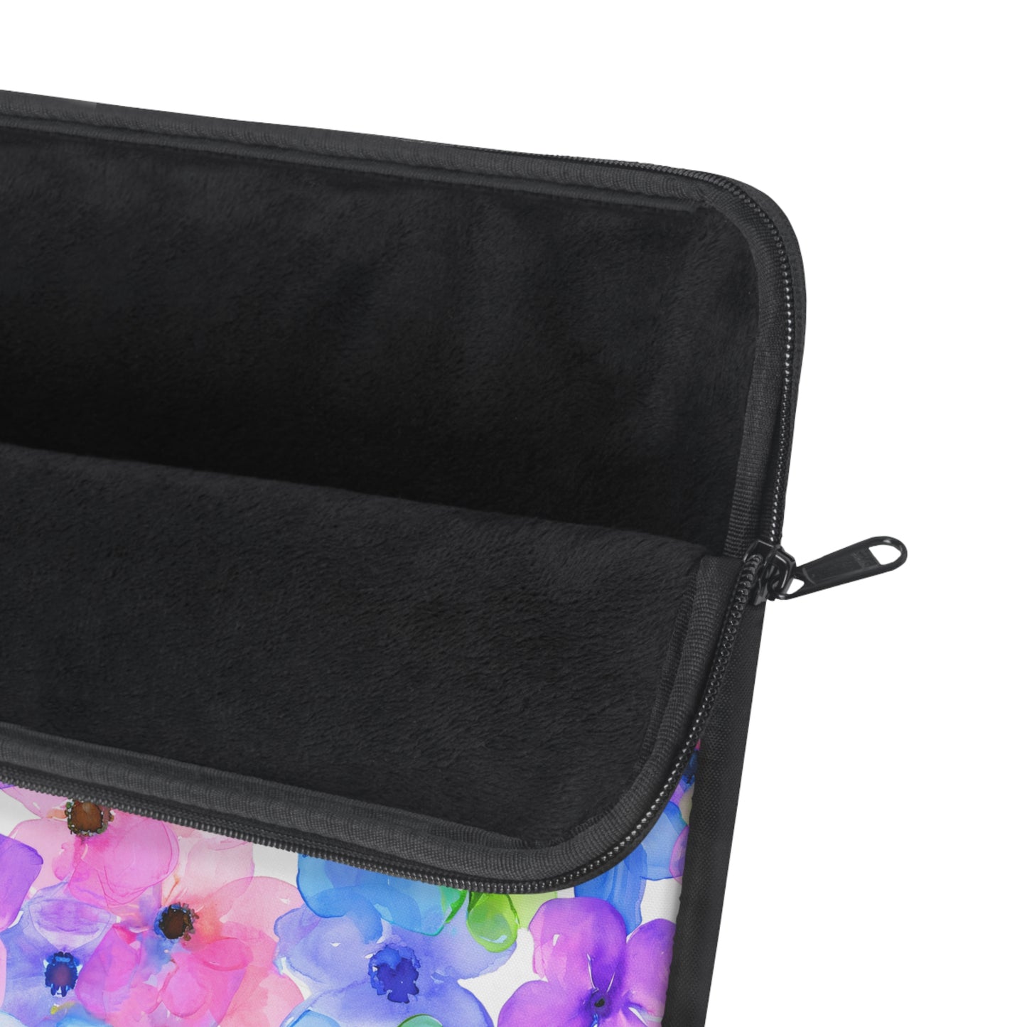 Prismatic Garden: Luminous Pink, Purple, and Blue Blossoms Laptop or Ipad Protective Sleeve 3 Sizes Available