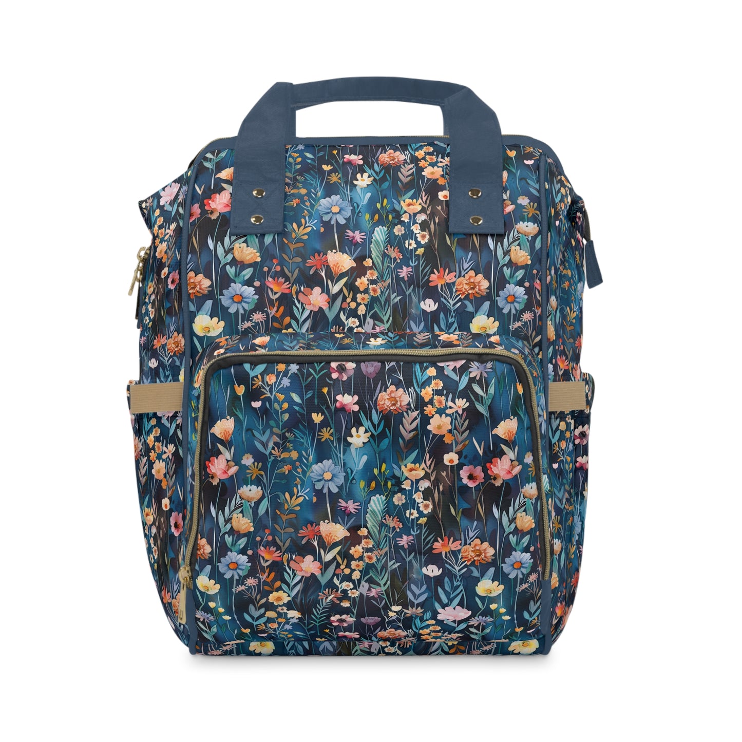 Whispers of Dusk: Delicate Flowers in a Twilight Meadow Multifunctional Diaper Backpack