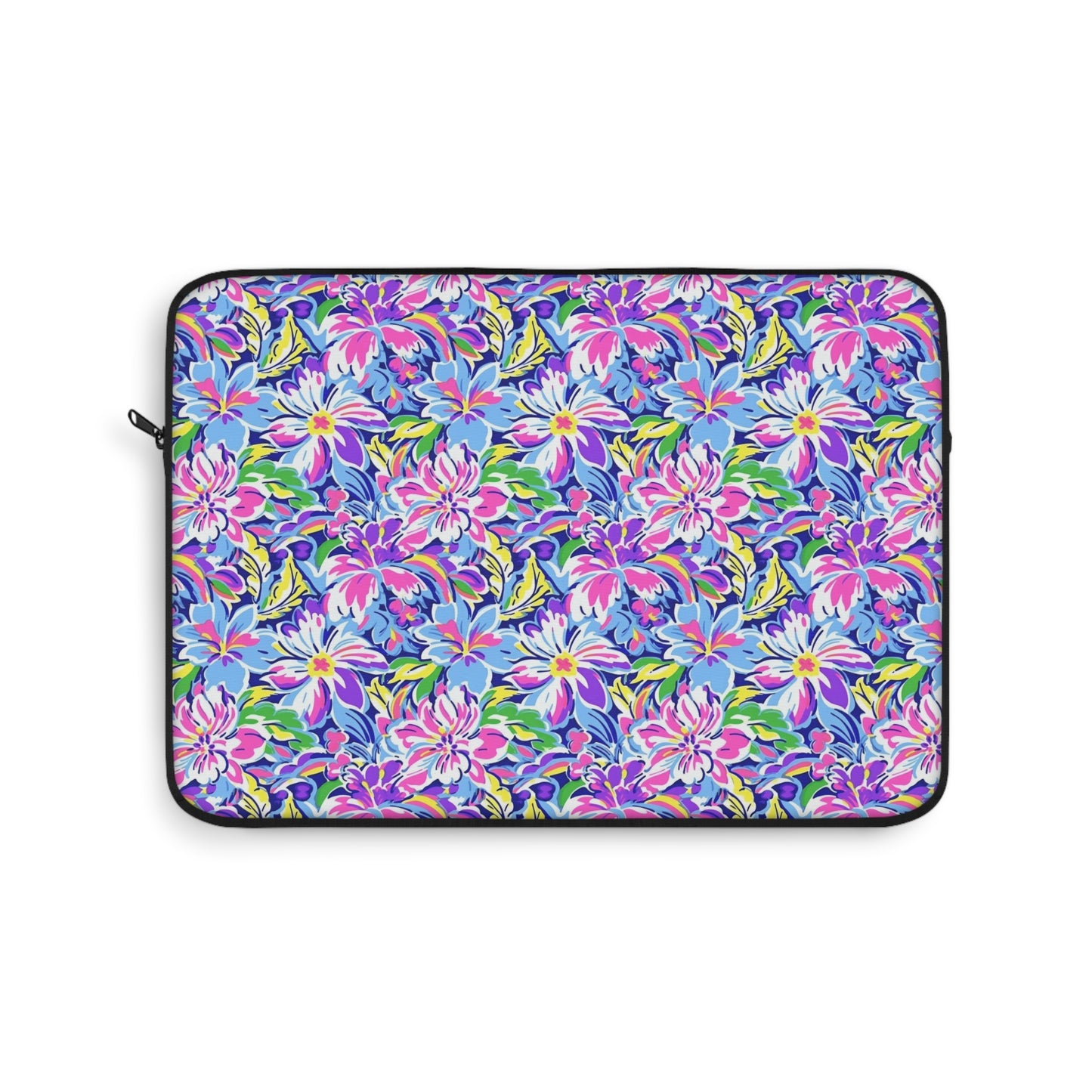 Tropical Burst: Vibrant Summer Flowers in Full Bloom Laptop or Ipad Protective Sleeve Three Sizes Available