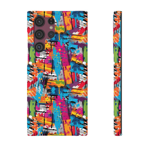 Abstract Brush Painted Colorful Design Samsung Slim Cases