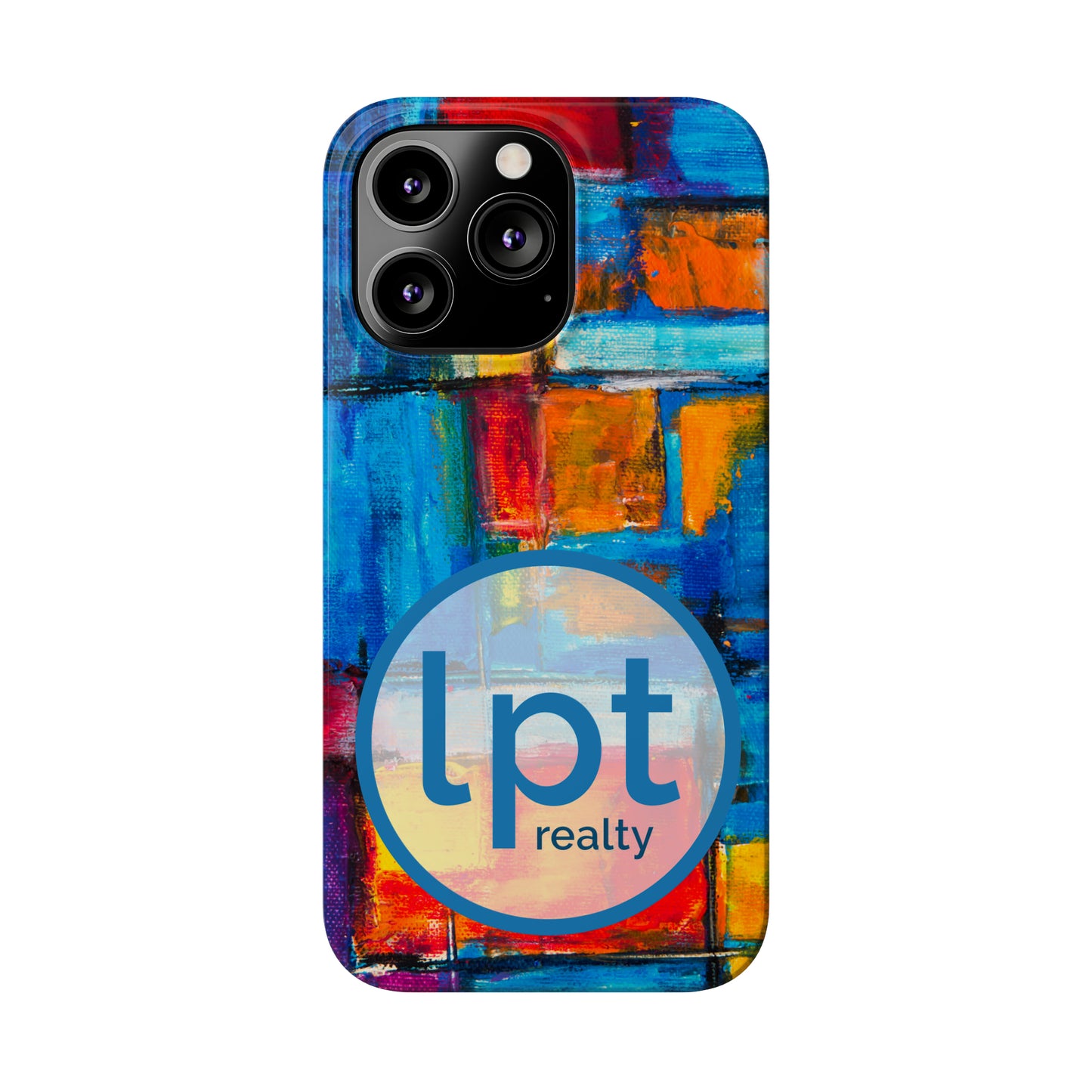 LPT Realty Logo -  Rainbow Abstract Painting Iphone 15-12 Slim Phone Case