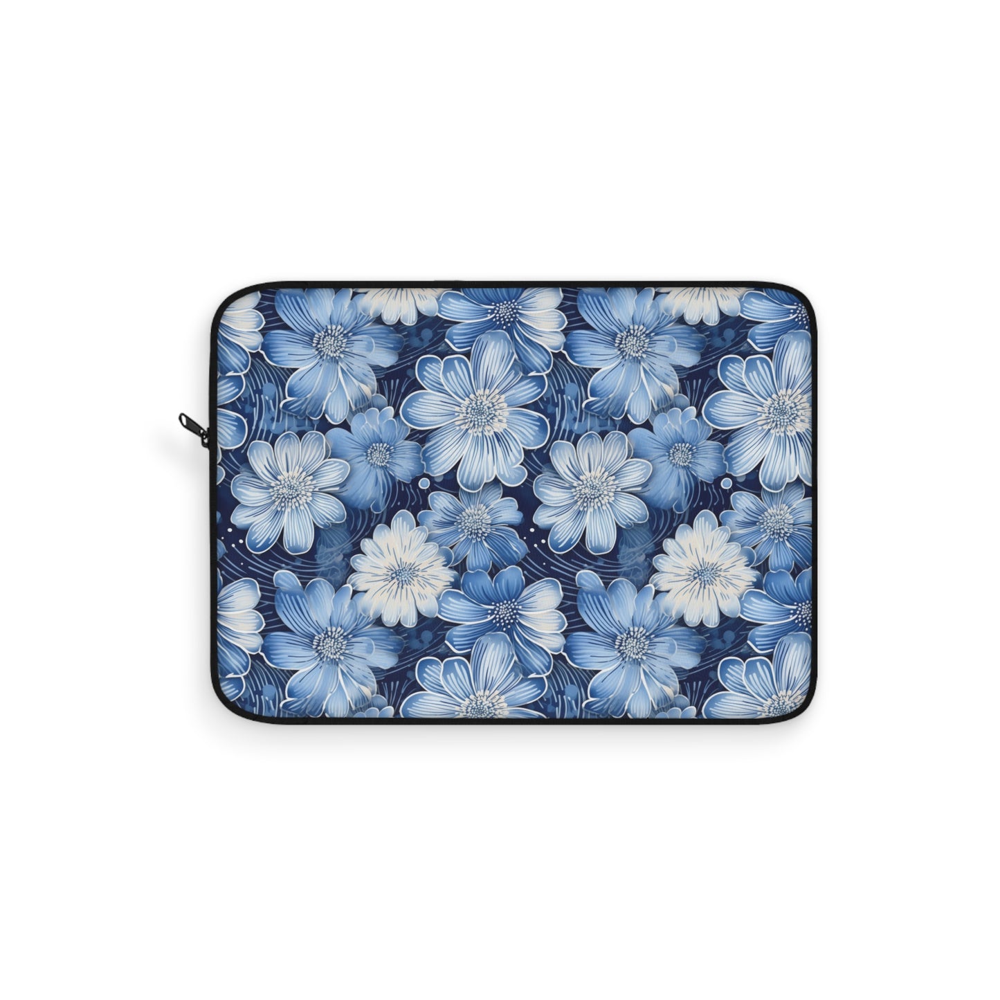 Watercolor Blossom in Blue and White Laptop or Ipad Protective Sleeve 3 Sizes Available