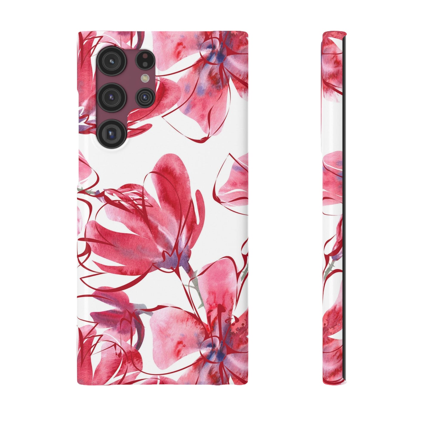 Large Pink Flower Samsung Slim Cases