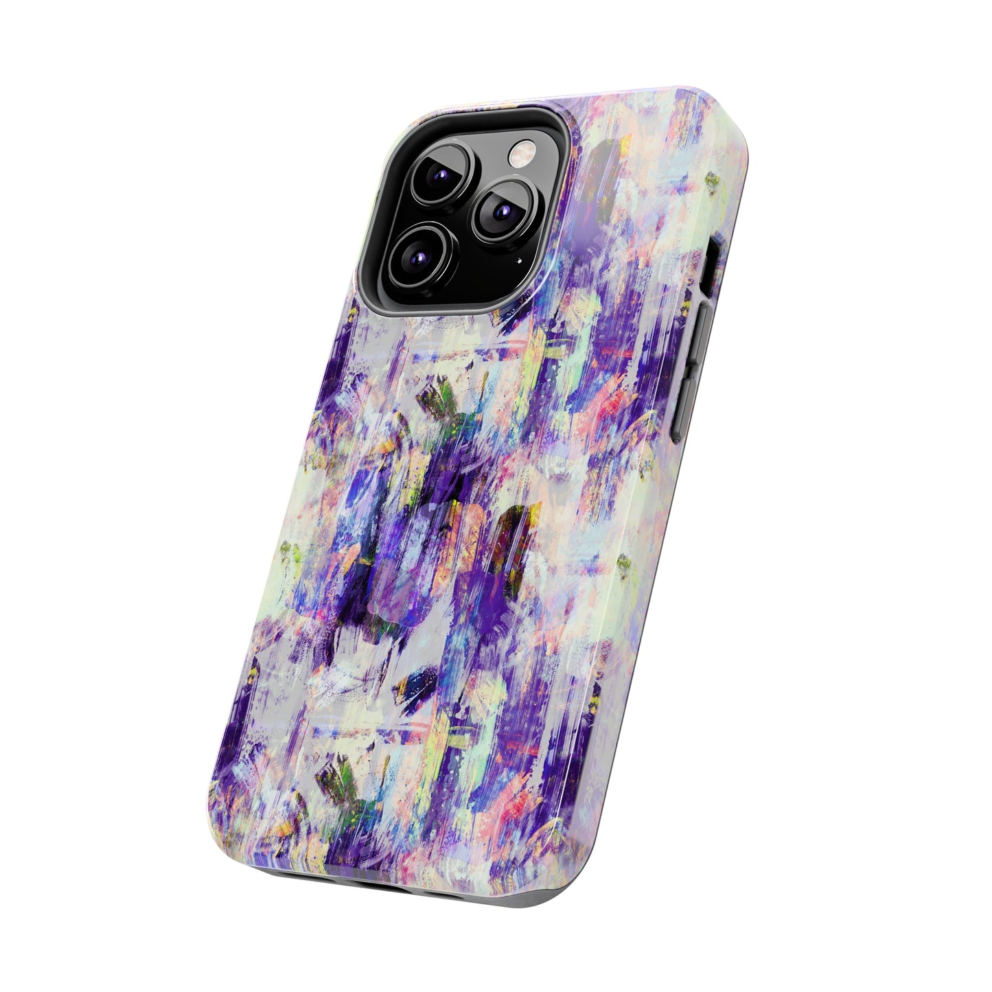 Purple Spring Painted Abstract Iphone Tough Phone Case