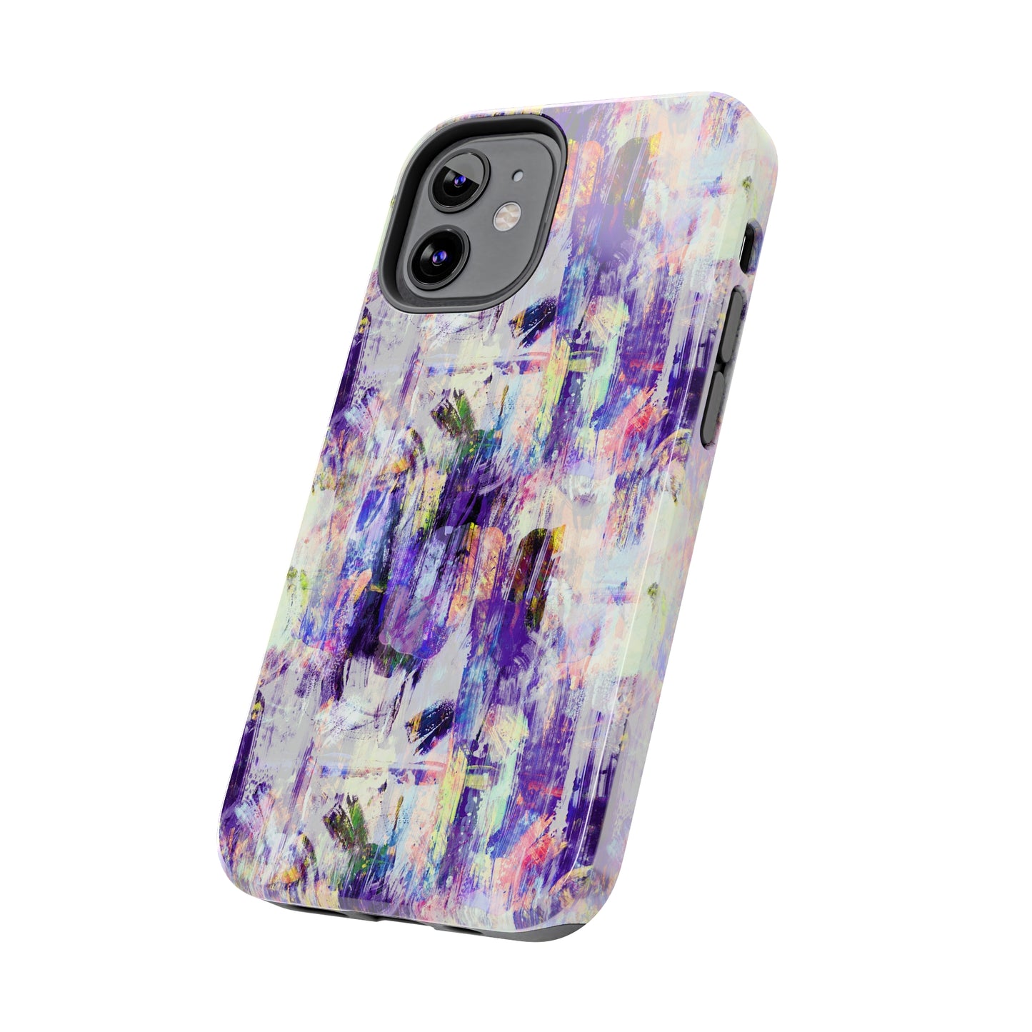 Purple Spring Painted Abstract Iphone Tough Phone Case