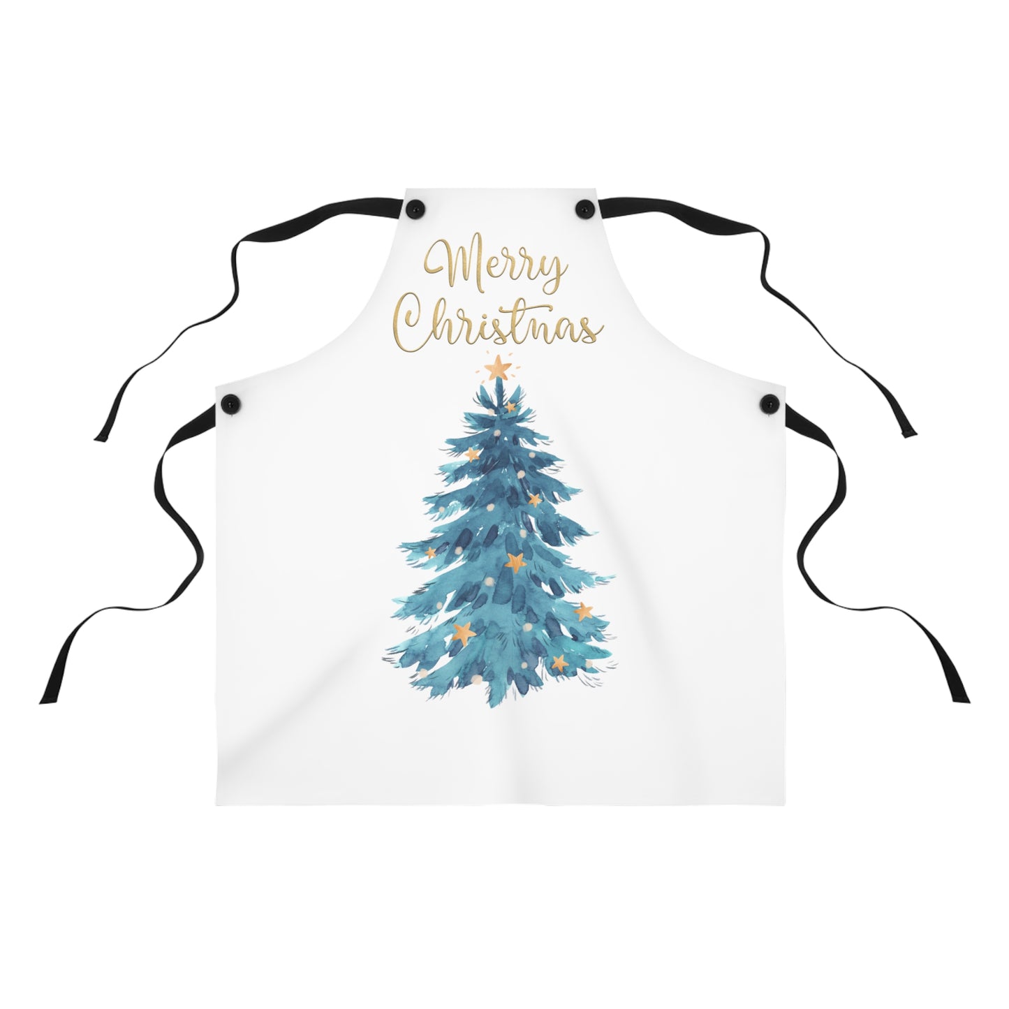 Merry Christmas and Christmas Tree - Kitchen Chef Apron