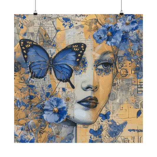 Rustic Urban Butterfly Reflection Print on Matte Poster - 11 Sizes