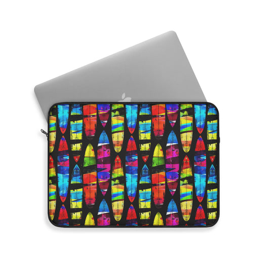 Prismatic Waves: Surfing on Rainbow Dreams Laptop or Ipad Protective Sleeve 3 Sizes Available