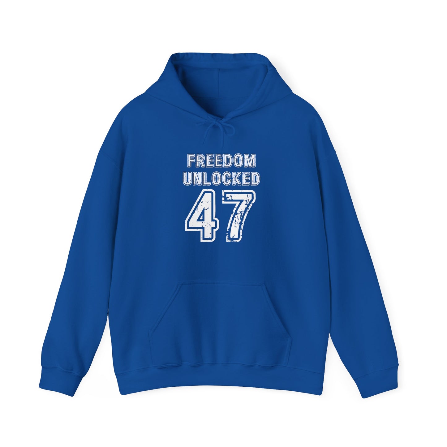 Freedom Unlocked 47 in White - Hooded Sweatshirt S-5XL