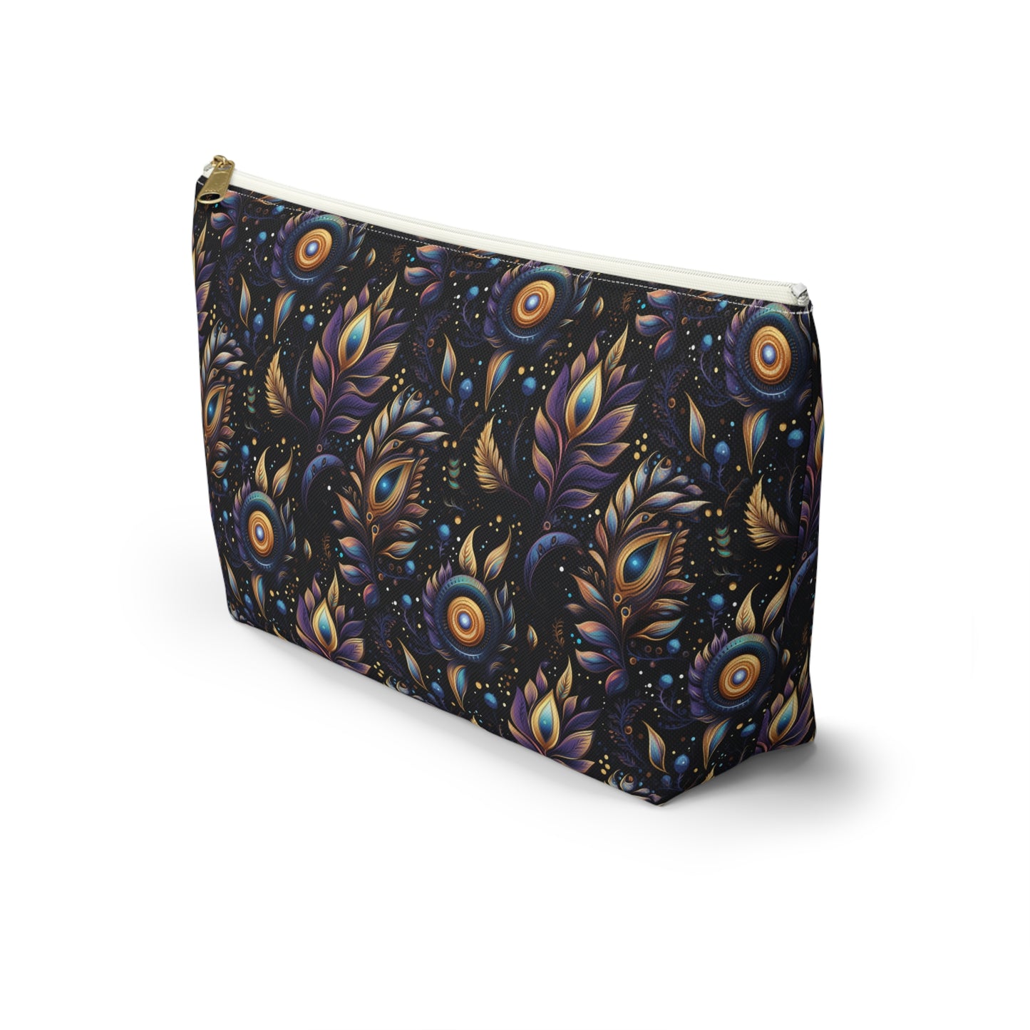 Mystical Enchanted Leaves and Celestial Stars - Makeup & Accessory Bag 2 Sizes