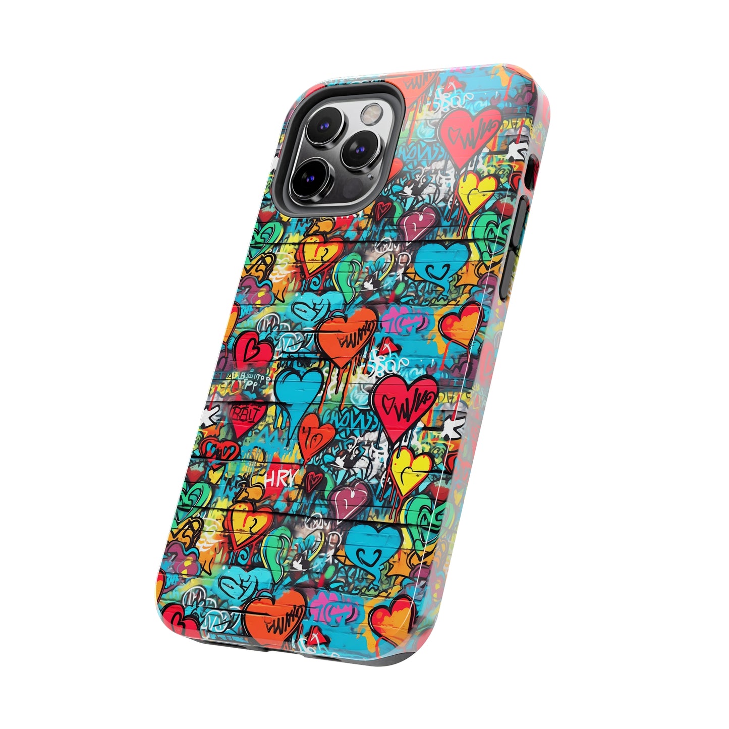 Street Art Graffiti Hearts Design Iphone Tough Phone Case