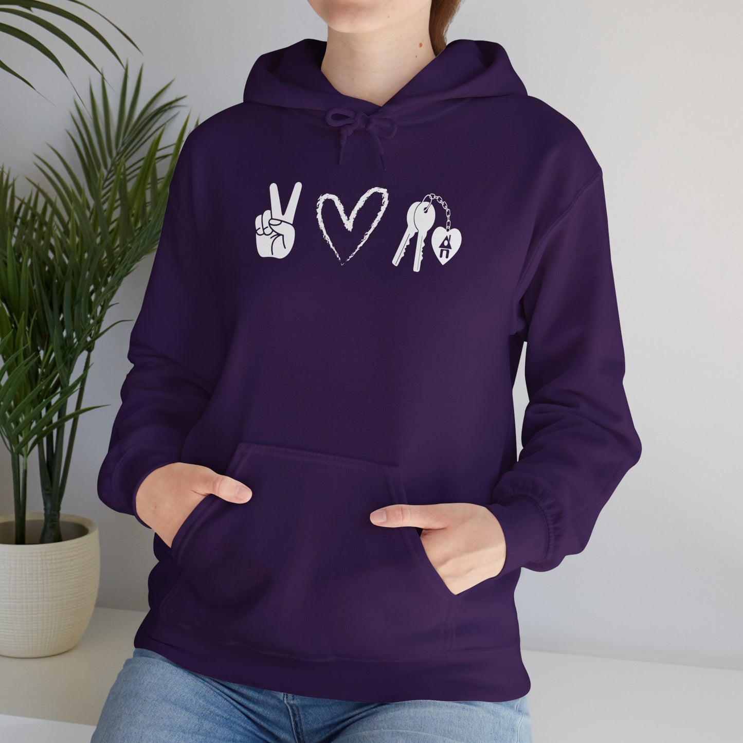 Peace, Love and Real Estate - Hooded Sweatshirt Unisex S-5XL