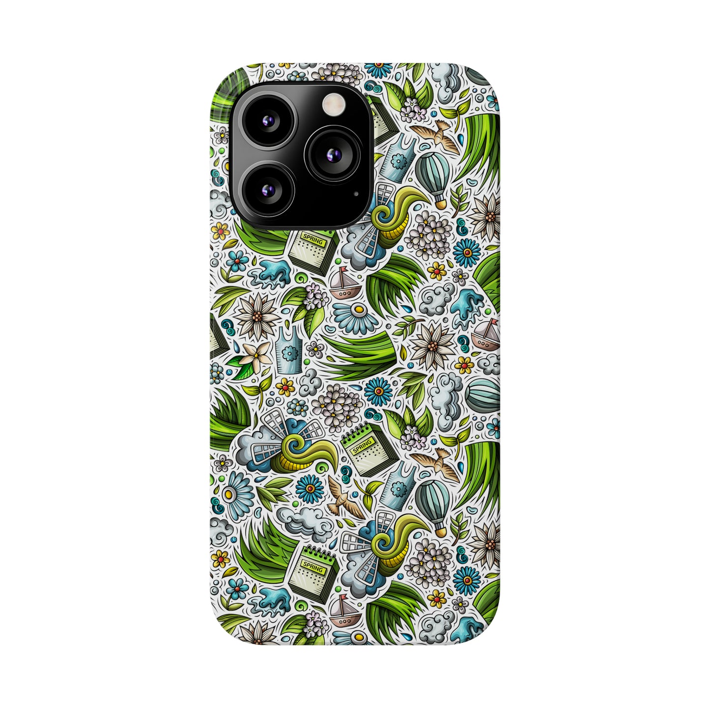 Spring Flowers and Gardening Design Iphone 15-12 Slim Phone Case