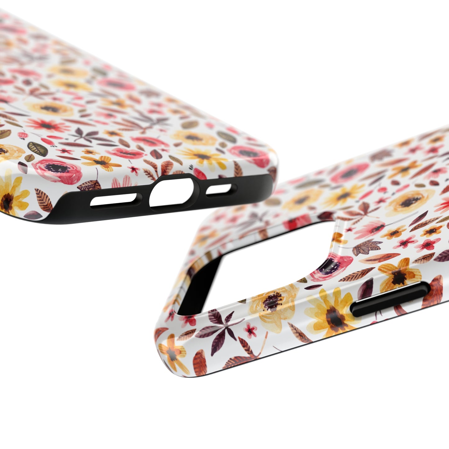 Pink & Yellow Spring Flowers Iphone Tough Phone Case