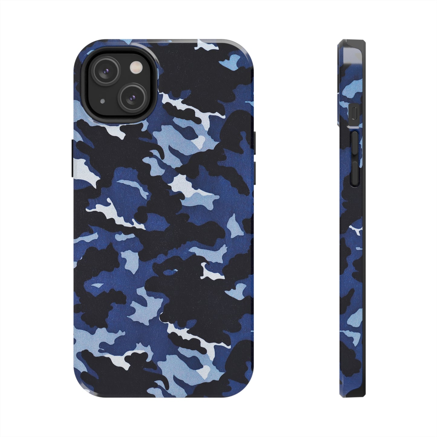 Deep Sea Concealment: Navy Blue Camouflage Iphone Tough Phone Case