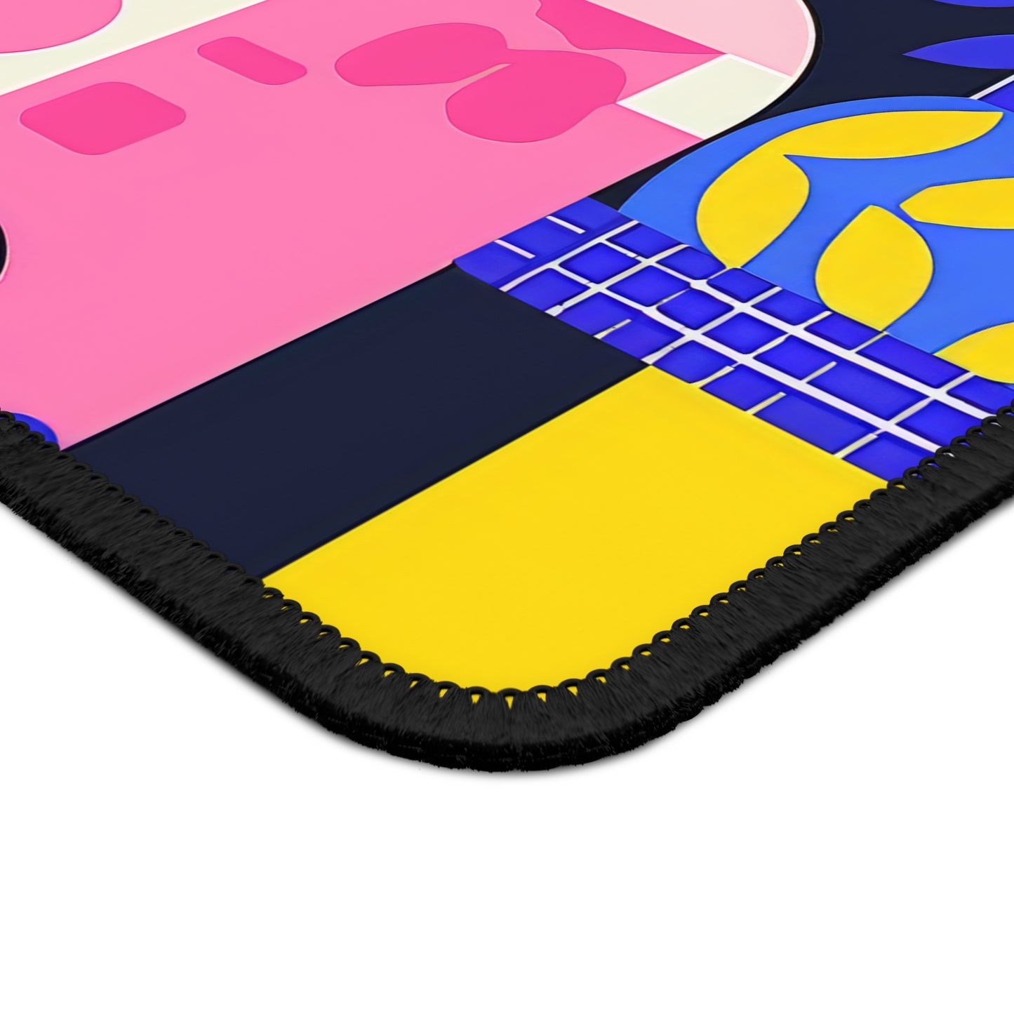 Pop Art in Vibrant Bold Geometric Colors Gaming Mouse Pad with Finished Edges