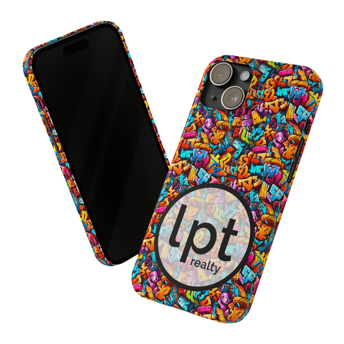 LPT Realty Logo -  3D Street Art Graffiti Design Iphone 15-12 Slim Phone Case