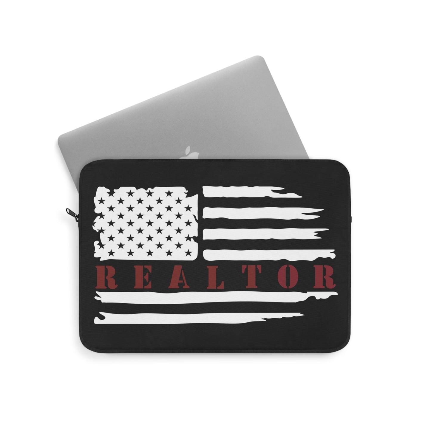 American Flag & Realtor Blue Laptop or Ipad Protective Sleeve 3 Sizes