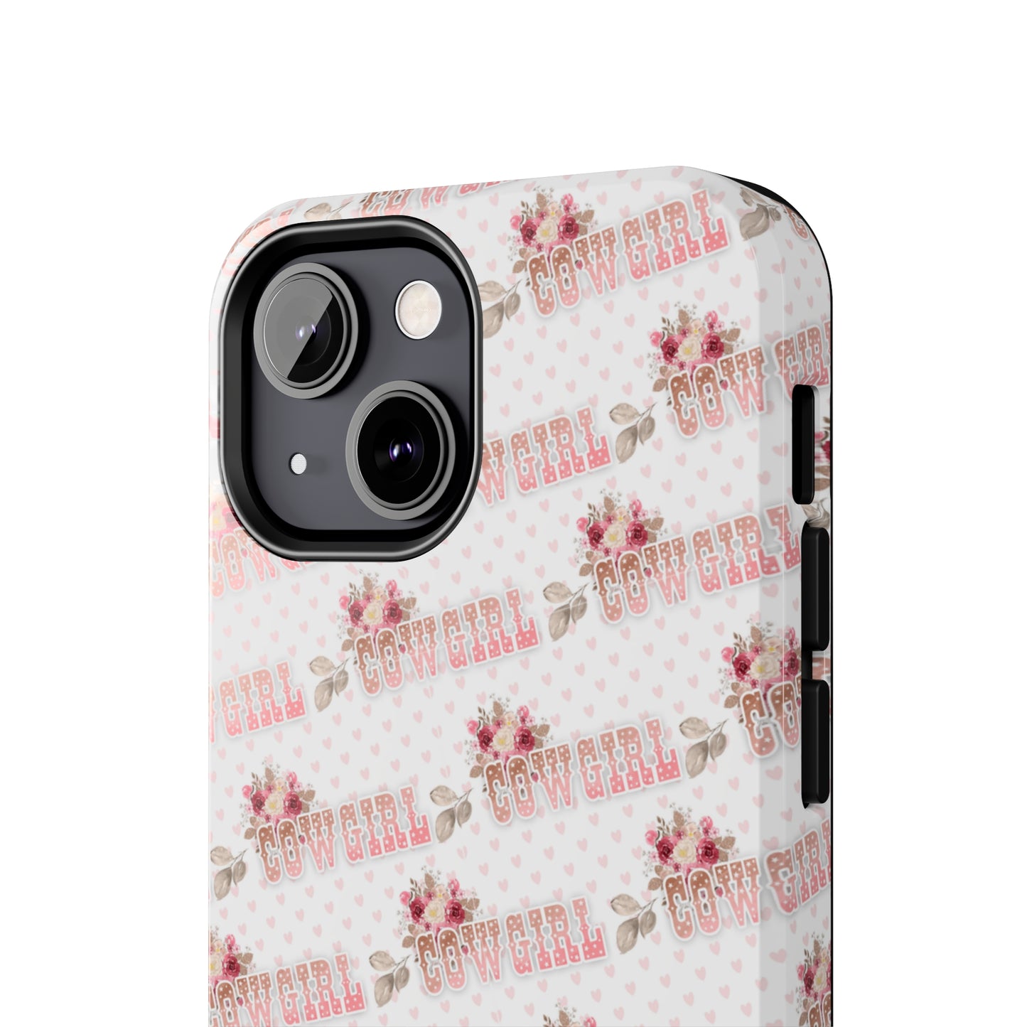 Pink Cowgirl and Flowers Iphone Tough Phone Case