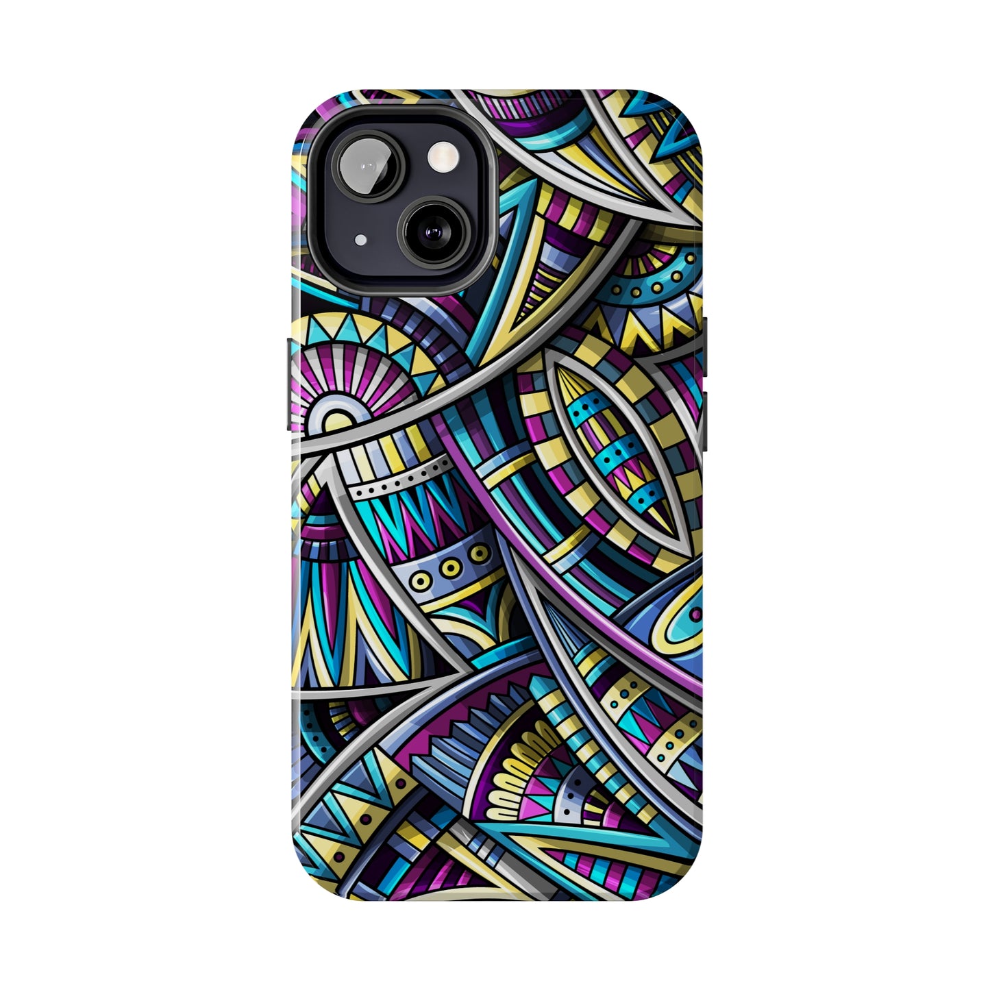 Tribal Colorful Abstract Design Iphone Tough Phone Case