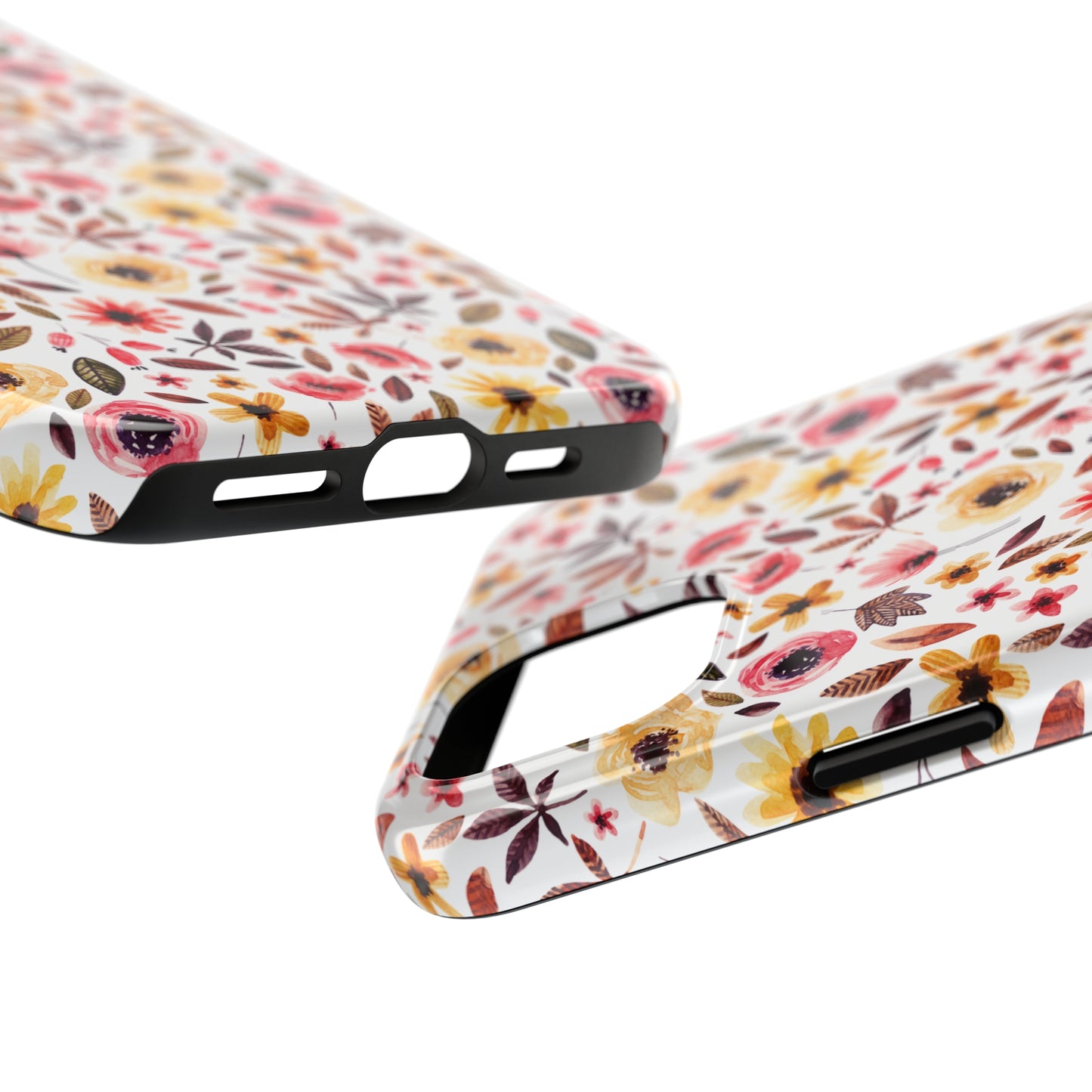 Pink & Yellow Spring Flowers Iphone Tough Phone Case